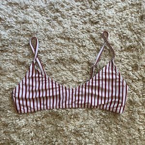 Zaful striped sporty bikini top.